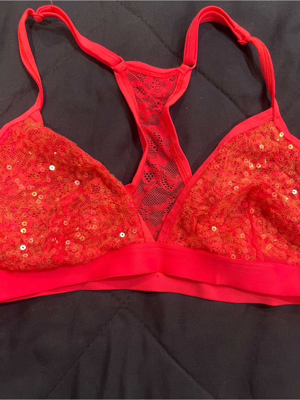 Victoria Secret Pink Lace & Sequin Bralette - Women's Intimates